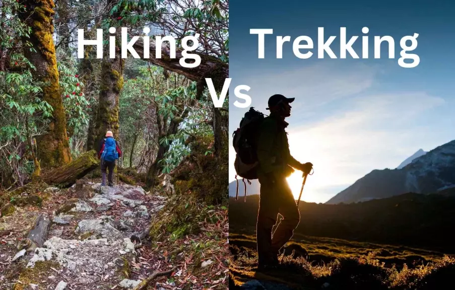 difference between trekking and hiking