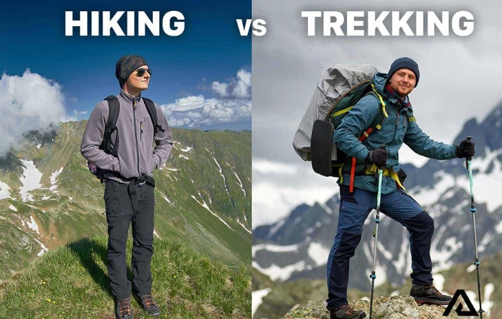 difference between hiking and trekking