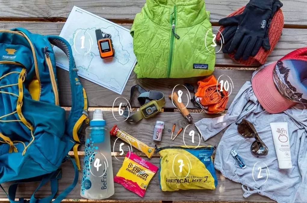 What are the 10 most important things for hiking?